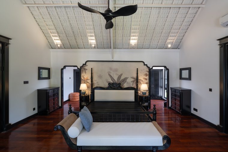 Fully furnished master bedroom at Aranaya Residence